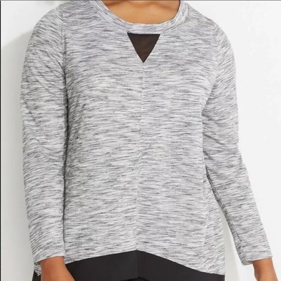 Lane Bryant LIVI ACTIVE SPA MESH HEM Top - Picture 2 of 7